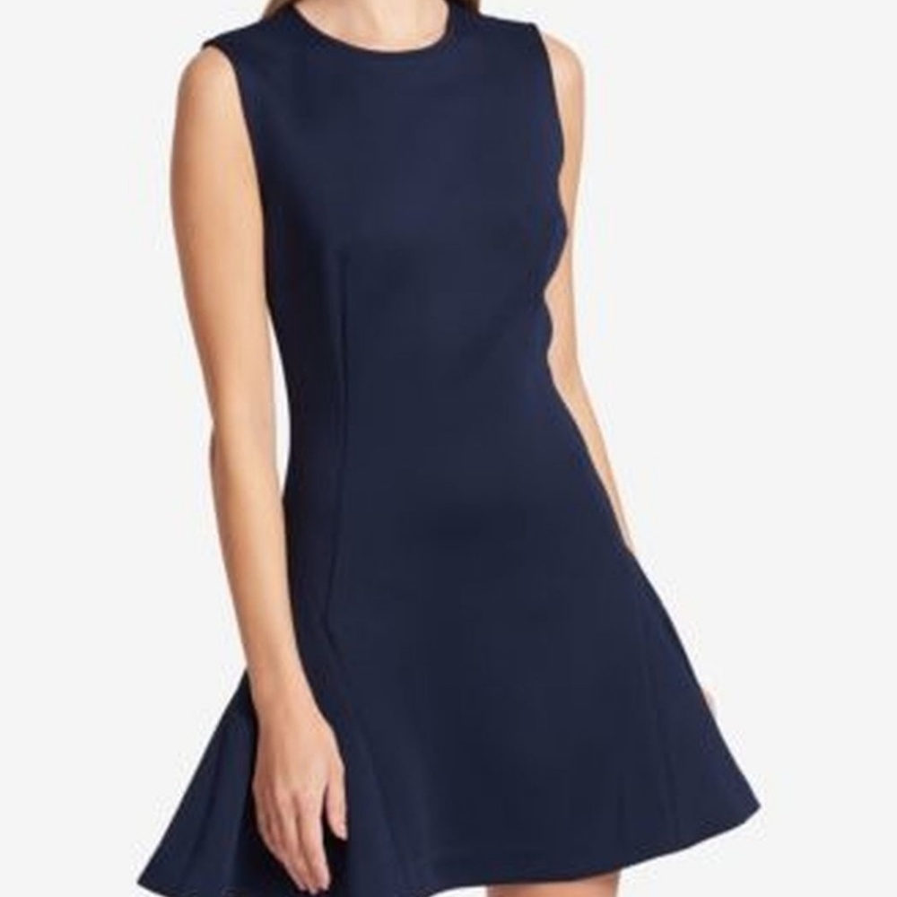 ZARA FIT AND FLARE DRESS WITH KNOTTED PANEL - Picture 2 of 8